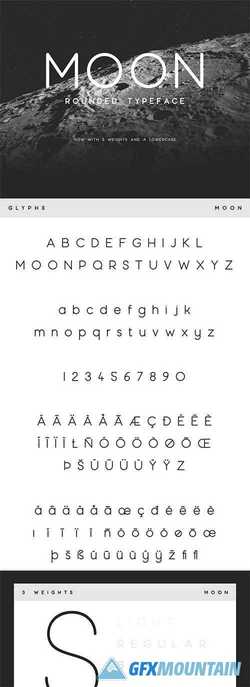 Moon Rounded Typeface
