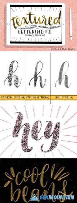 Textured Lettering Brushes Set 1 2000912