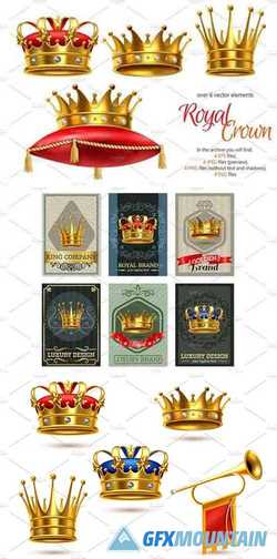 Realistic Crown Set 2227098