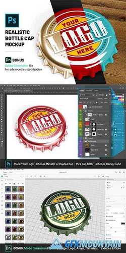 Bottle Cap Mockup 2222631