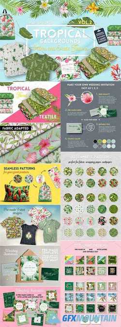 TROPICAL DESIGN BACKGROUNDS BUNDLE - 2279953