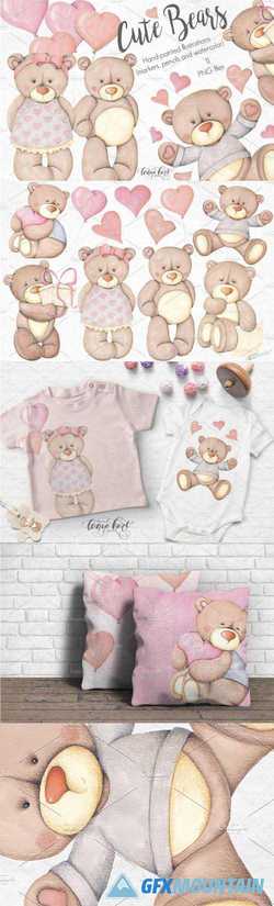CUTE BEARS HAND PAINTED COLLECTION - 2182241