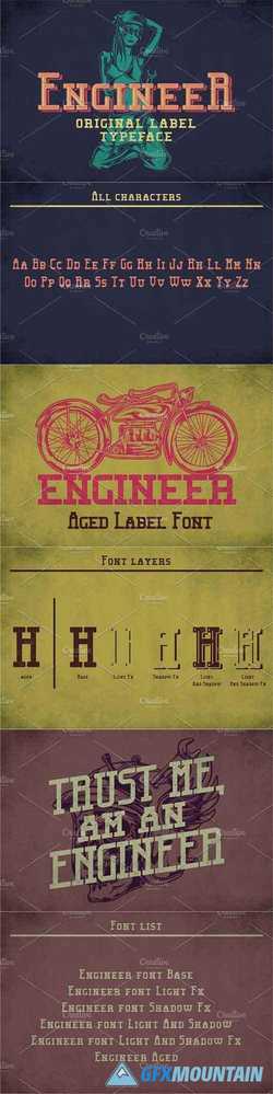 Engineer Modern Label Typeface