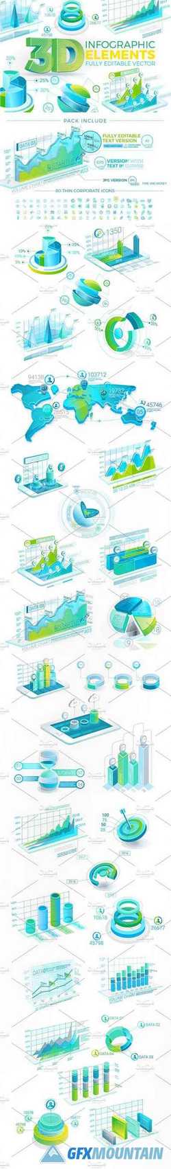 3D CORPORATE INFOGRAPHIC ELEMENTS - 2244593