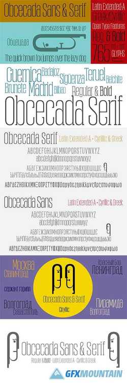 Obcecada Sans & Serif Font Family