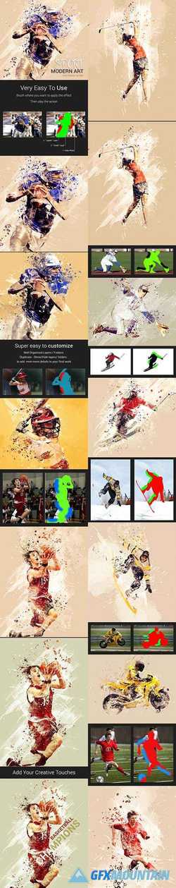Sport Modern Art Photoshop Action 21465778