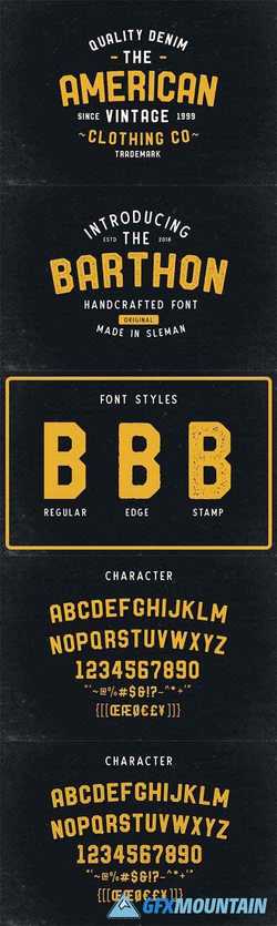 Barthon Typeface Combo