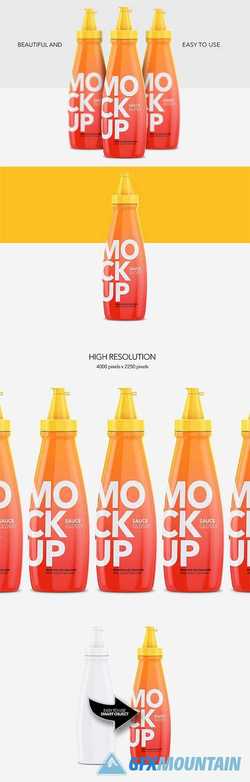 Sauce Bottle Mockup - Glossy 2317983