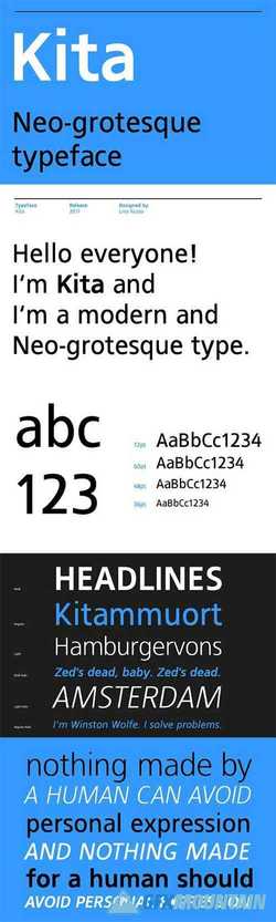 Kita – Neo-grotesque typeface