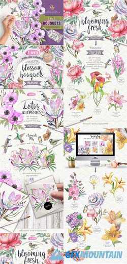 WATERCOLOR BOUQUETS 2 IN 1 - 746620