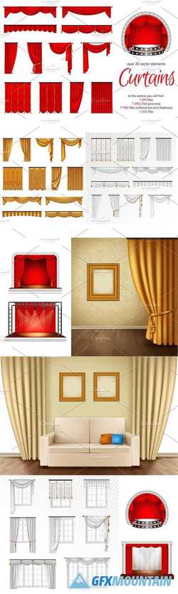 Realistic Curtains Set 2336992