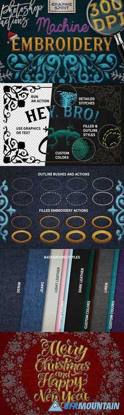 MACHINE EMBROIDERY PHOTOSHOP ACTIONS - 2167124