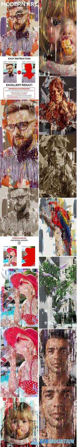 MODERN ART PHOTOSHOP ACTION - 21738757