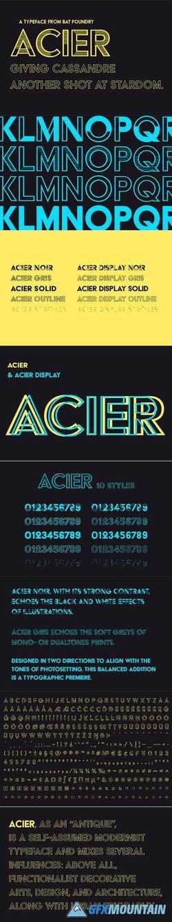 Acier Font Family