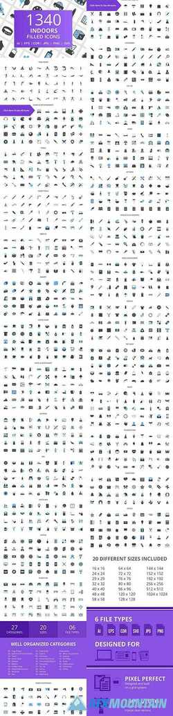 1340 INDOORS FILLED ICONS 2402847