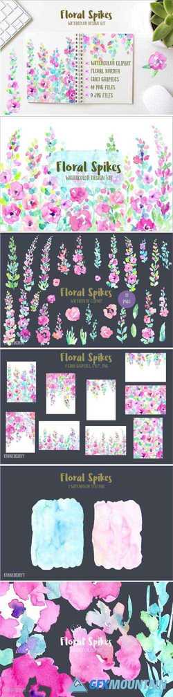 WATERCOLOR DESIGN KIT FLORAL SPIKES - 1602688