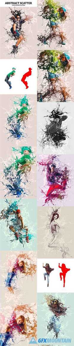  Abstract Scatter Photoshop Action 21867658