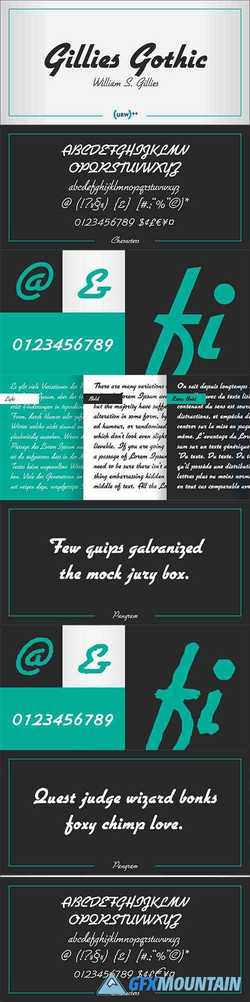 Gillies Gothic Font Family