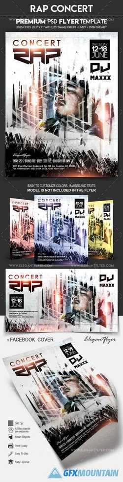 RAP Concert – Flyer PSD Template