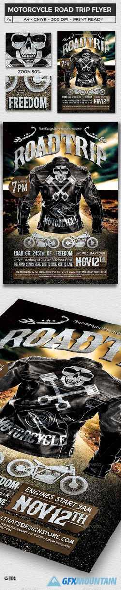 Motorcycle Road Trip Flyer Template V1 14341109