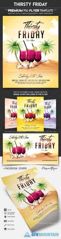 Thirsty Friday – Flyer PSD Template