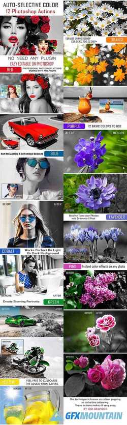 Auto-Selective Color - 12 Photoshop Actions 22001181