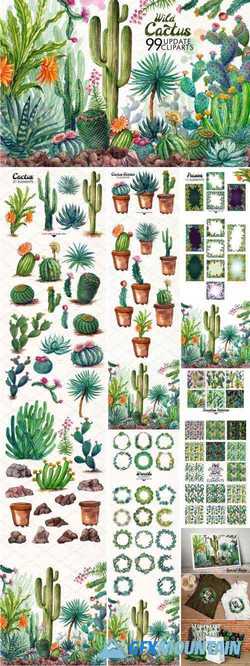 WATERCOLOR CACTUSES - 1485736