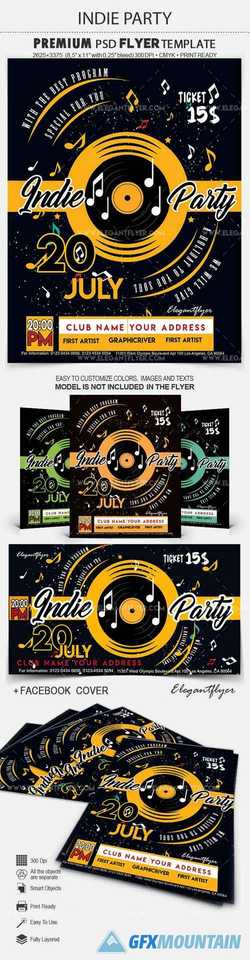 Indie Party – Flyer PSD Template