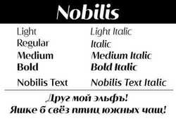 Nobilis Font Family 