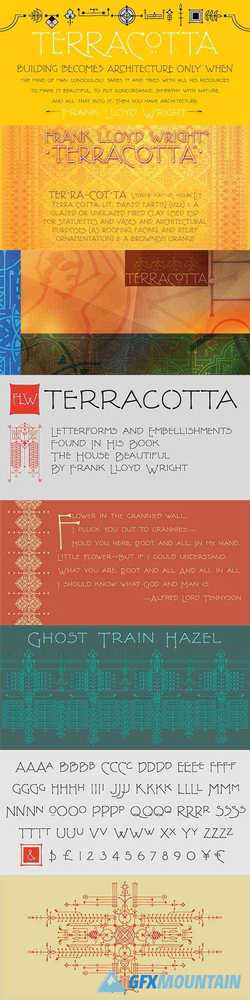 P22 FLW Terracotta Font Family