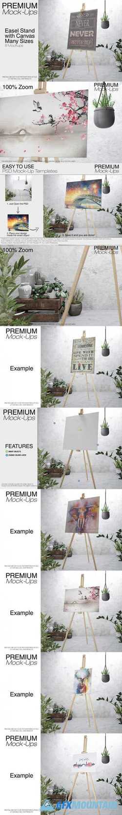 Easel with Canvas - Many Sizes 3453447
