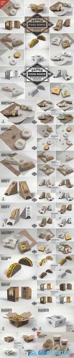Food Box Packaging Mockups VOL 10