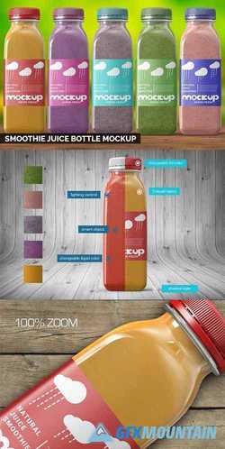Smoothie Juice Bottle Mockup 2737854