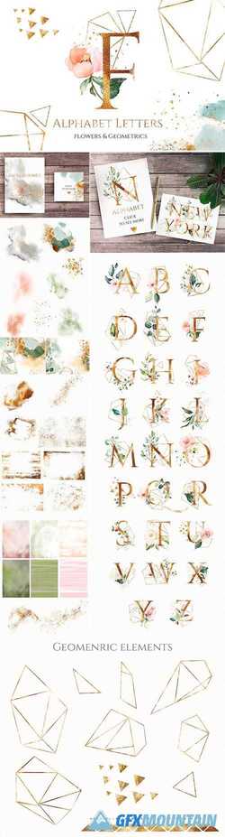 Floral alphabet letters Geometrics 2542022