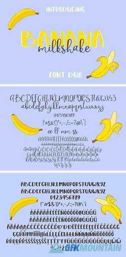 Banana Milshake Font Duo