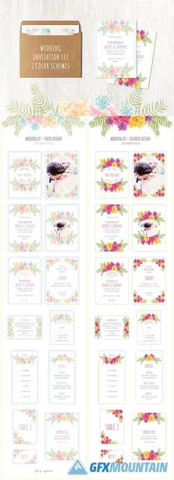 Floral Wedding Set 13 cards