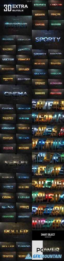 NEW 3D EXTRA LIGHT TEXT EFFECTS BUNDLE TWO - 20803928