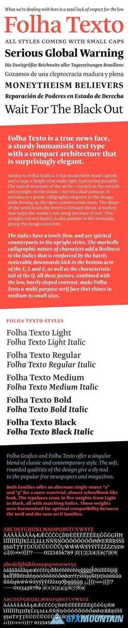 Folha Texto Font Family
