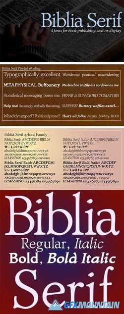  Biblia Serif Font Family 