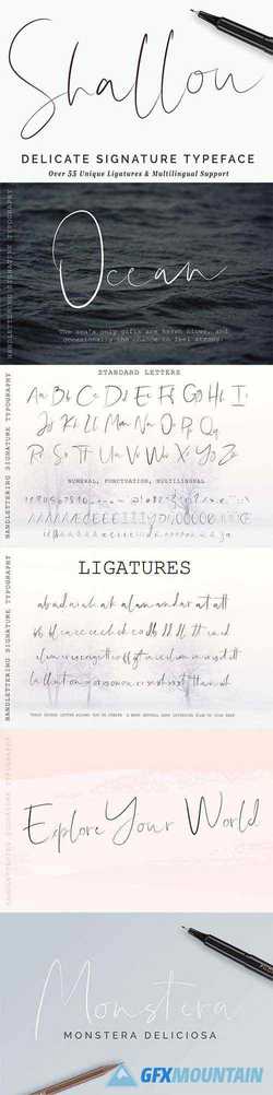 Shallou Signature Script Typeface 2861686