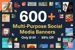600+ MULTI-PURPOSE SOCIAL MEDIA BANNERS