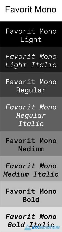 Favorit Mono Font Family