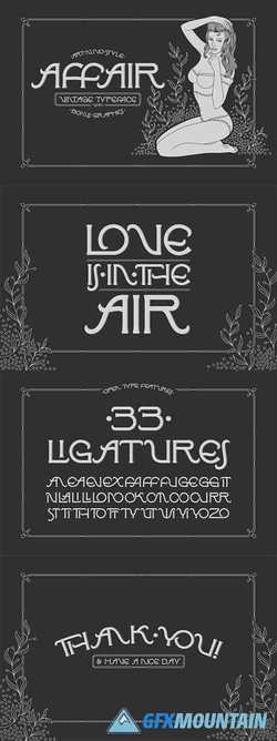 Affair Typeface & Graphics Font