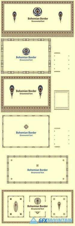 Bohemian Border Font 