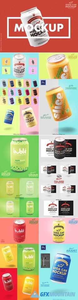 Tin soda can mockup branding designs 2954747