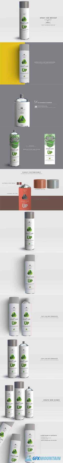 Spray Can Mockup - Large Size 2961965