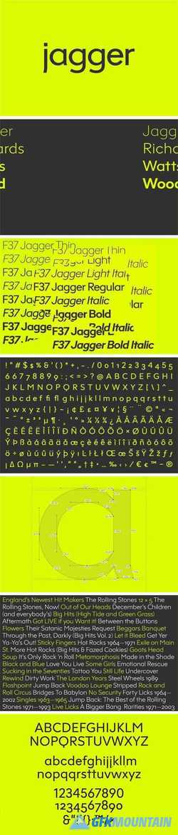  F37 Jagger Font Family