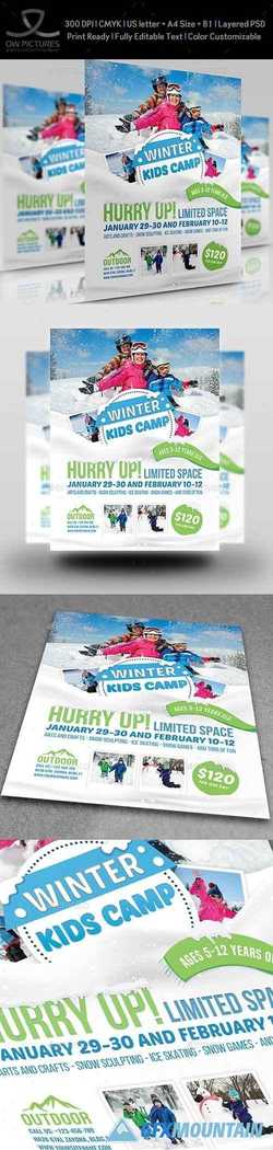 Kids Winter Camp Flyer Template 22688369