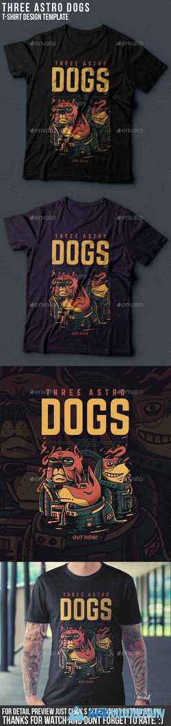Three Astro Dogs T-Shirt Design 20994952