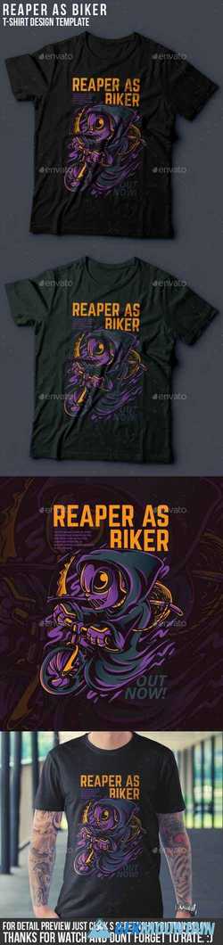 Reaper As Biker T-Shirt Design 21055036